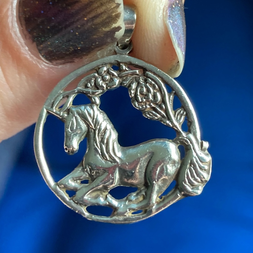 Vintage Y2K Sterling Silver Unicorn Charm – Whimsigoth  🦄